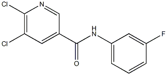 5,6-dichloro-N-(3-fluorophenyl)pyridine-3-carboxamide 구조식 이미지