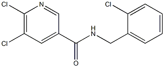 5,6-dichloro-N-[(2-chlorophenyl)methyl]pyridine-3-carboxamide Structure