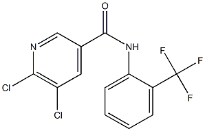 5,6-dichloro-N-[2-(trifluoromethyl)phenyl]pyridine-3-carboxamide Structure