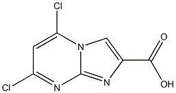 5,7-dichloroimidazo[1,2-a]pyrimidine-2-carboxylic acid 구조식 이미지