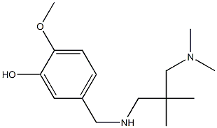 5-[({2-[(dimethylamino)methyl]-2-methylpropyl}amino)methyl]-2-methoxyphenol Structure