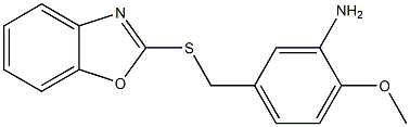 5-[(1,3-benzoxazol-2-ylsulfanyl)methyl]-2-methoxyaniline 구조식 이미지