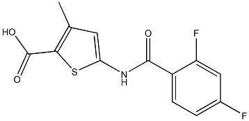 5-[(2,4-difluorobenzoyl)amino]-3-methylthiophene-2-carboxylic acid Structure