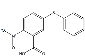 5-[(2,5-dimethylphenyl)sulfanyl]-2-nitrobenzoic acid 구조식 이미지