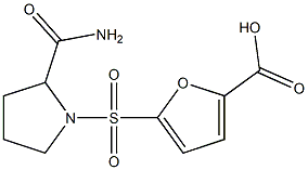 5-[(2-carbamoylpyrrolidine-1-)sulfonyl]furan-2-carboxylic acid 구조식 이미지