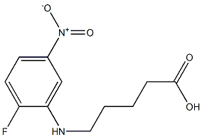 5-[(2-fluoro-5-nitrophenyl)amino]pentanoic acid 구조식 이미지