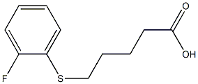 5-[(2-fluorophenyl)sulfanyl]pentanoic acid 구조식 이미지