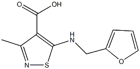 5-[(2-furylmethyl)amino]-3-methylisothiazole-4-carboxylic acid Structure