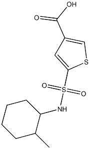 5-[(2-methylcyclohexyl)sulfamoyl]thiophene-3-carboxylic acid 구조식 이미지