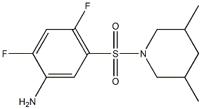 5-[(3,5-dimethylpiperidine-1-)sulfonyl]-2,4-difluoroaniline 구조식 이미지