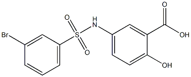 5-[(3-bromobenzene)sulfonamido]-2-hydroxybenzoic acid 구조식 이미지