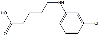 5-[(3-chlorophenyl)amino]pentanoic acid 구조식 이미지