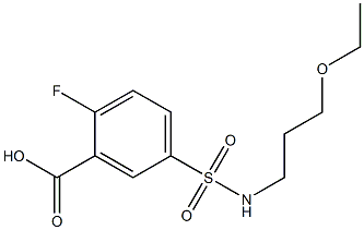 5-[(3-ethoxypropyl)sulfamoyl]-2-fluorobenzoic acid 구조식 이미지