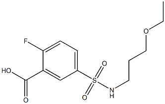 5-[(3-ethoxypropyl)sulfamoyl]-2-fluorobenzoic acid Structure