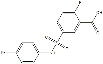 5-[(4-bromophenyl)sulfamoyl]-2-fluorobenzoic acid 구조식 이미지