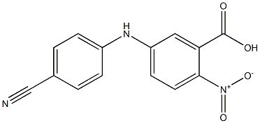 5-[(4-cyanophenyl)amino]-2-nitrobenzoic acid Structure