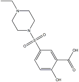 5-[(4-ethylpiperazine-1-)sulfonyl]-2-hydroxybenzoic acid Structure