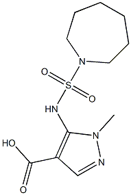 5-[(azepane-1-sulfonyl)amino]-1-methyl-1H-pyrazole-4-carboxylic acid Structure