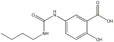 5-[(butylcarbamoyl)amino]-2-hydroxybenzoic acid 구조식 이미지