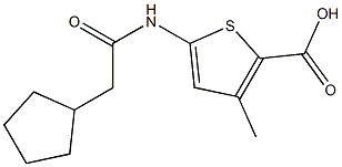 5-[(cyclopentylacetyl)amino]-3-methylthiophene-2-carboxylic acid 구조식 이미지