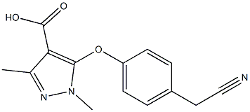 5-[4-(cyanomethyl)phenoxy]-1,3-dimethyl-1H-pyrazole-4-carboxylic acid Structure