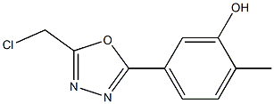 5-[5-(chloromethyl)-1,3,4-oxadiazol-2-yl]-2-methylphenol 구조식 이미지