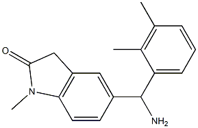 5-[amino(2,3-dimethylphenyl)methyl]-1-methyl-2,3-dihydro-1H-indol-2-one Structure