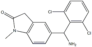 5-[amino(2,6-dichlorophenyl)methyl]-1-methyl-2,3-dihydro-1H-indol-2-one Structure