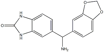 5-[amino(2H-1,3-benzodioxol-5-yl)methyl]-2,3-dihydro-1H-1,3-benzodiazol-2-one 구조식 이미지