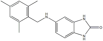 5-{[(2,4,6-trimethylphenyl)methyl]amino}-2,3-dihydro-1H-1,3-benzodiazol-2-one Structure