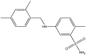 5-{[(2,4-dimethylphenyl)methyl]amino}-2-methylbenzene-1-sulfonamide 구조식 이미지