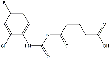 5-{[(2-chloro-4-fluorophenyl)carbamoyl]amino}-5-oxopentanoic acid Structure