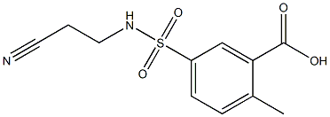 5-{[(2-cyanoethyl)amino]sulfonyl}-2-methylbenzoic acid Structure