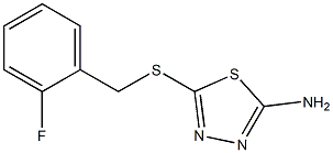 5-{[(2-fluorophenyl)methyl]sulfanyl}-1,3,4-thiadiazol-2-amine Structure