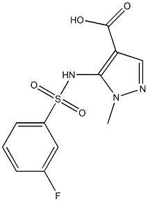 5-{[(3-fluorophenyl)sulfonyl]amino}-1-methyl-1H-pyrazole-4-carboxylic acid Structure