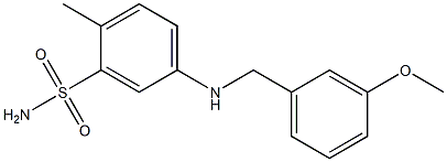 5-{[(3-methoxyphenyl)methyl]amino}-2-methylbenzene-1-sulfonamide 구조식 이미지