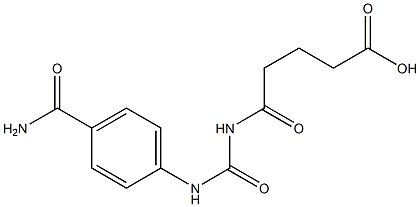 5-{[(4-carbamoylphenyl)carbamoyl]amino}-5-oxopentanoic acid Structure