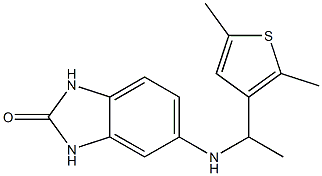 5-{[1-(2,5-dimethylthiophen-3-yl)ethyl]amino}-2,3-dihydro-1H-1,3-benzodiazol-2-one Structure