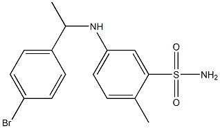 5-{[1-(4-bromophenyl)ethyl]amino}-2-methylbenzene-1-sulfonamide 구조식 이미지