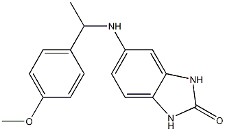 5-{[1-(4-methoxyphenyl)ethyl]amino}-2,3-dihydro-1H-1,3-benzodiazol-2-one 구조식 이미지