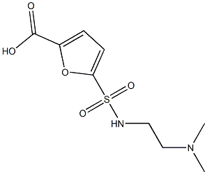 5-{[2-(dimethylamino)ethyl]sulfamoyl}furan-2-carboxylic acid 구조식 이미지