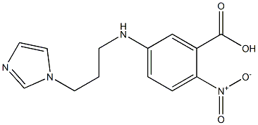 5-{[3-(1H-imidazol-1-yl)propyl]amino}-2-nitrobenzoic acid 구조식 이미지