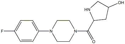 5-{[4-(4-fluorophenyl)piperazin-1-yl]carbonyl}pyrrolidin-3-ol 구조식 이미지