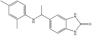 5-{1-[(2,4-dimethylphenyl)amino]ethyl}-2,3-dihydro-1H-1,3-benzodiazol-2-one Structure