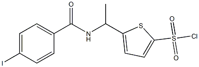 5-{1-[(4-iodophenyl)formamido]ethyl}thiophene-2-sulfonyl chloride 구조식 이미지