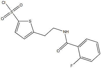 5-{2-[(2-fluorophenyl)formamido]ethyl}thiophene-2-sulfonyl chloride 구조식 이미지