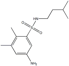 5-amino-2,3-dimethyl-N-(3-methylbutyl)benzene-1-sulfonamide 구조식 이미지