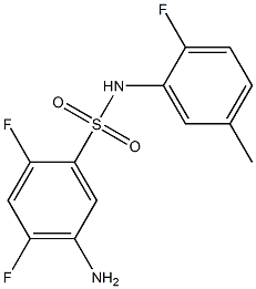 5-amino-2,4-difluoro-N-(2-fluoro-5-methylphenyl)benzene-1-sulfonamide 구조식 이미지