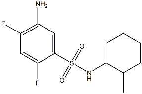 5-amino-2,4-difluoro-N-(2-methylcyclohexyl)benzene-1-sulfonamide 구조식 이미지