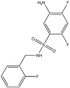5-amino-2,4-difluoro-N-[(2-fluorophenyl)methyl]benzene-1-sulfonamide 구조식 이미지